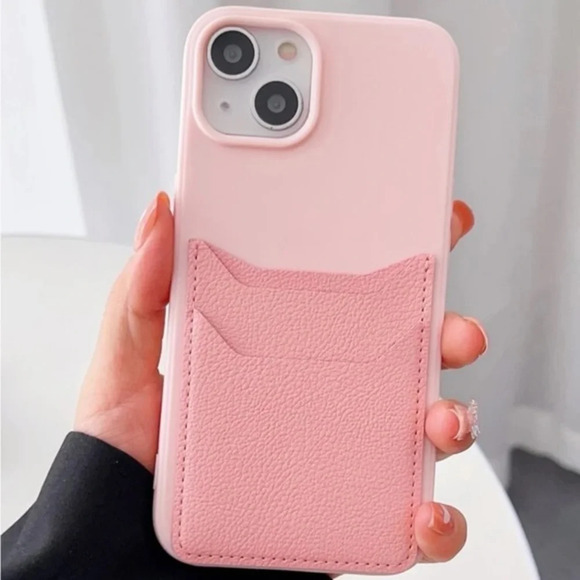 ⚠️Clearance💕iPhone 13 Pro Solid Pink With Card Slots - Picture 3 of 4